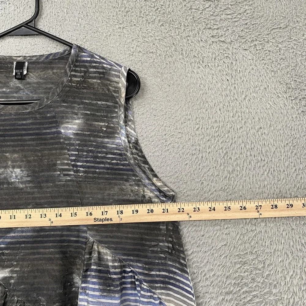 Dress To Kill Midi Dress Womens One Size Tie Dye Stripe Trapeze Lagenlook Boho - Picture 4 of 13